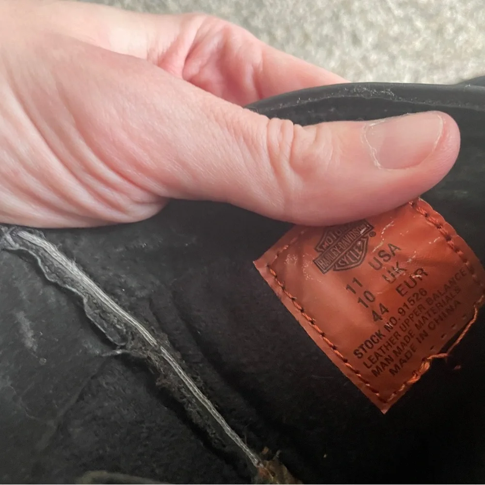 🏍️ Vintage Harley-Davidson Black Studded Leather After Riding Boots 🏍️ - Picture 7 of 10